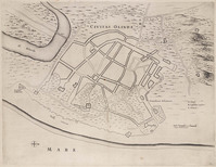 KG 05094
<br/>
Landkaart: Civitas Olinda
<br/>
<em>Post, Frans Jansz. (ca.1612-1680)</em>